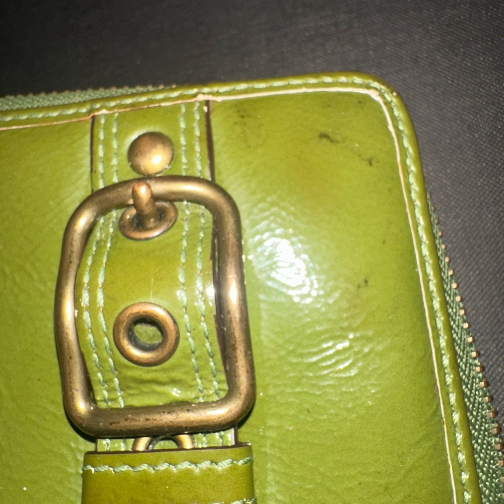 "RARE" COACH Double Buckle Zip Around Clutch Wallet - Picture 10 of 12